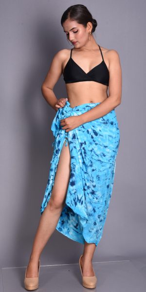 Cotton Tie-Dye Sarong Sea Green
