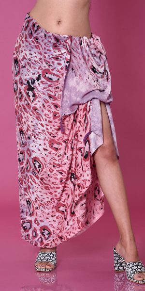 Exotic Animal Print Sarong Pink