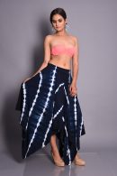 Tie-Dye Handkerchief Hem Maxi Skirt