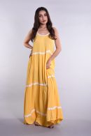 Women’s Yellow Sleeveless Maxi Dress