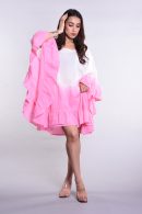 Women's Gradient Flowing Boho-Chic Poncho Kaftan Dress