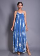 Tie-Dye Maxi Dress with Spaghetti Straps